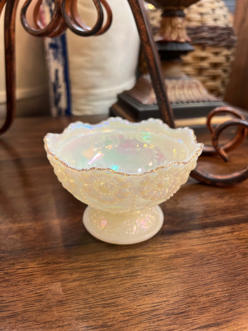 Vintage Opalescent Fenton Fairy Lamp Etsy