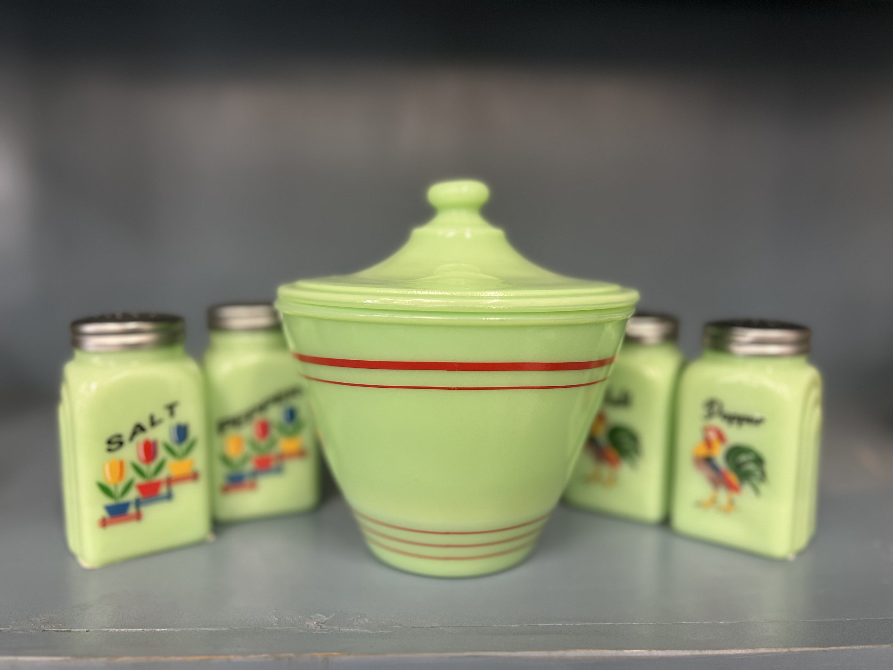 Jadeite Grease Jar Etsy