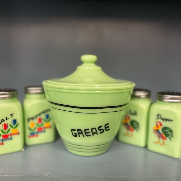 Jadeite Grease Jar