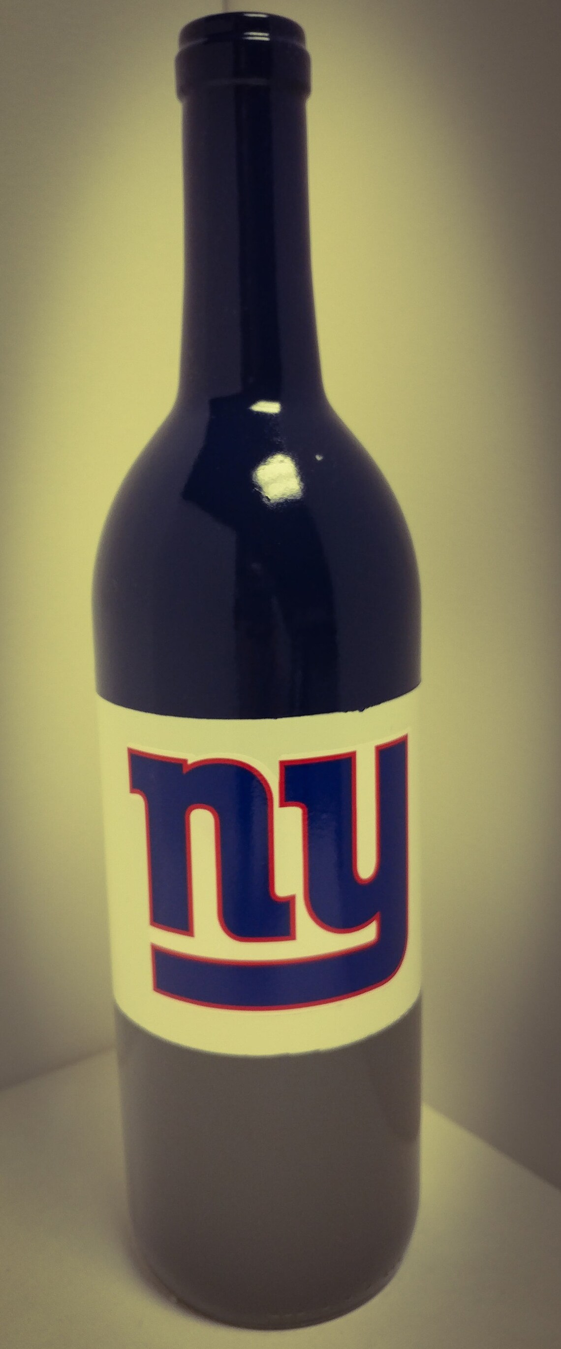 New York Giants Upcycled Wine Bottle Etsy