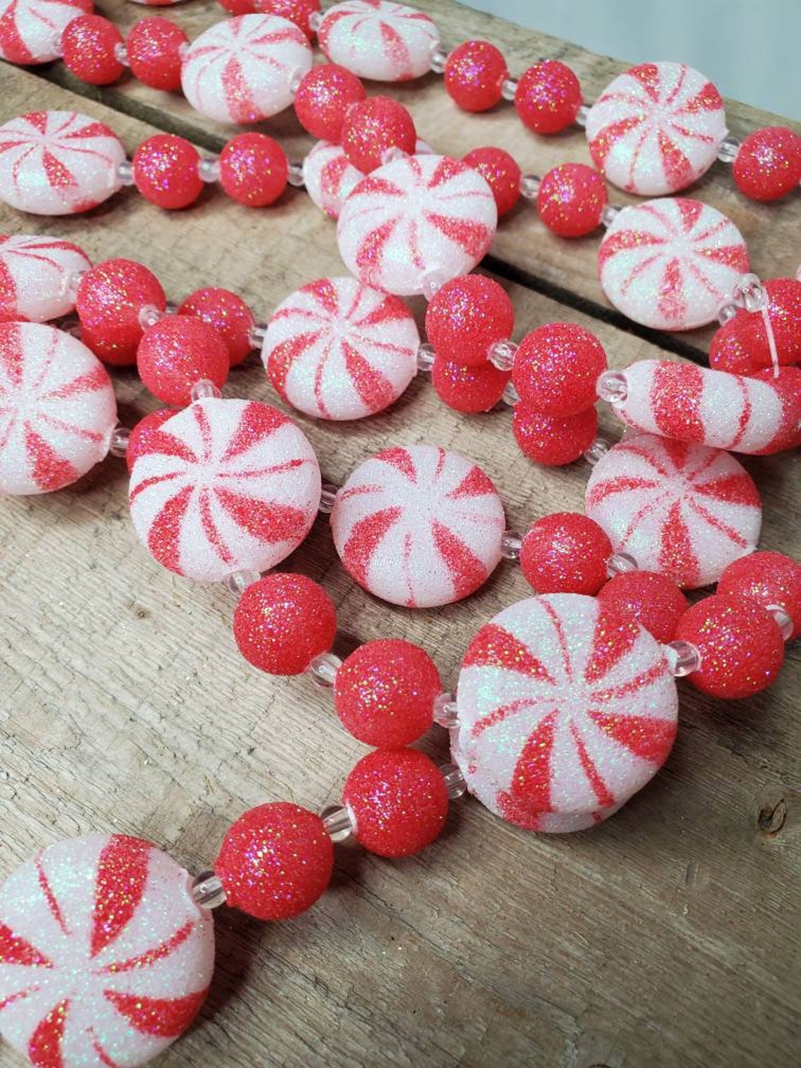 Peppermint garland christmas decor candy garland candy Etsy