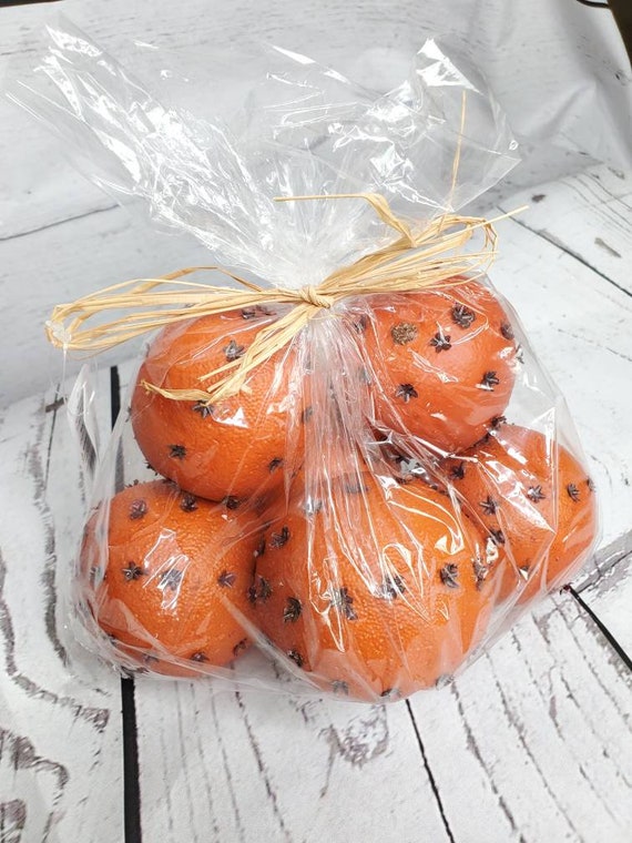 Pomanders bag of pomander oranges faux orange and cloves Etsy