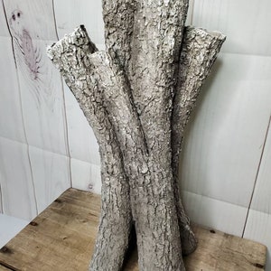 Tree bark multi vessel vase, natural looking wood vase, tree stump decor,  rustic home decor, tree bark decor