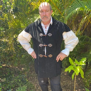 Medieval Suede Tunic/Jerkin with or without Toggle detail