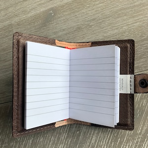 Leather Notebook Cover A7 Individually Handmade With Press Stud ...