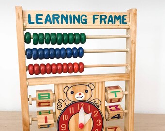 wooden letter abacus