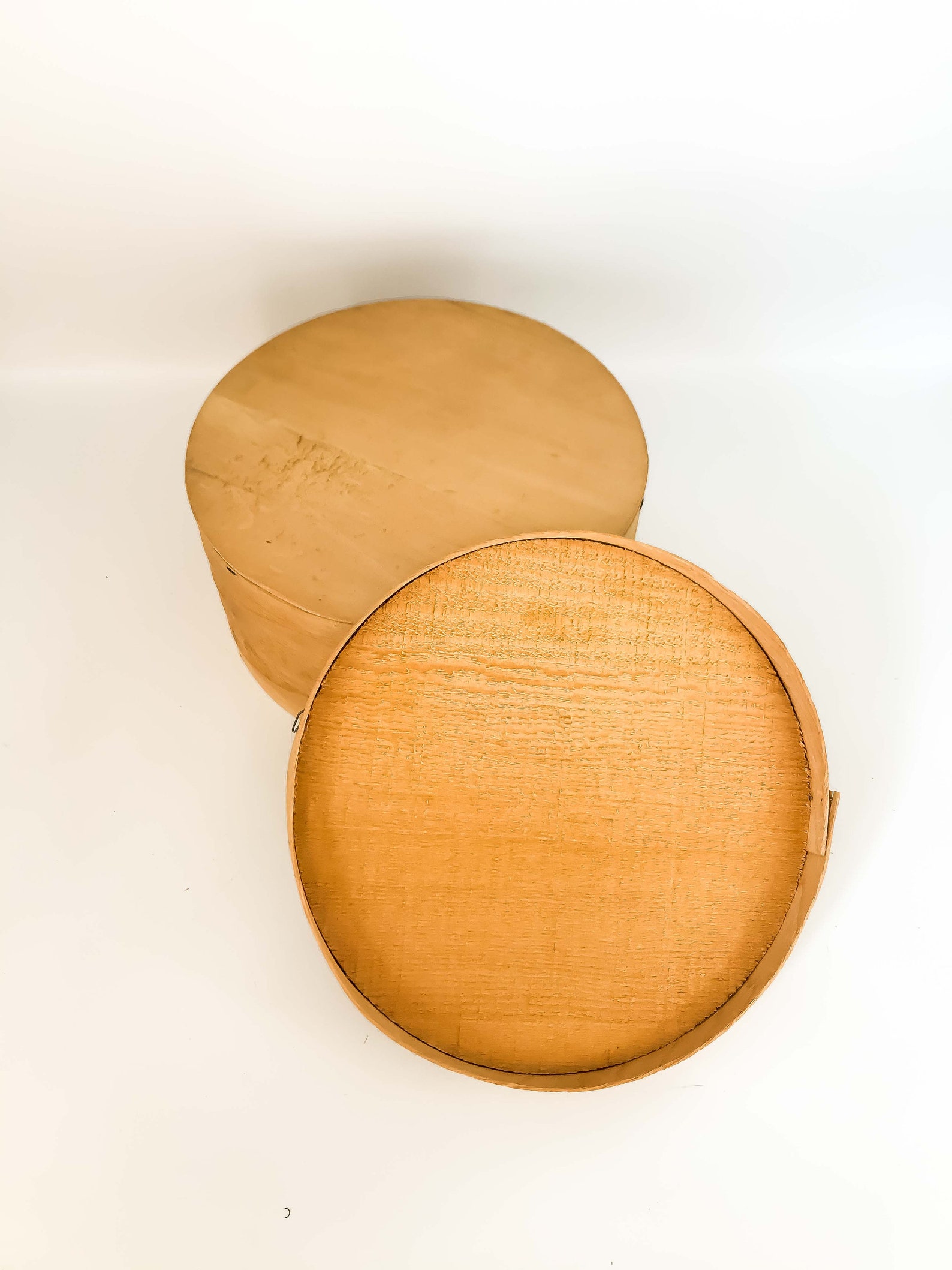 Vintage Wooden Round CHEESE BOX with Lid Rustic Farmhouse Etsy