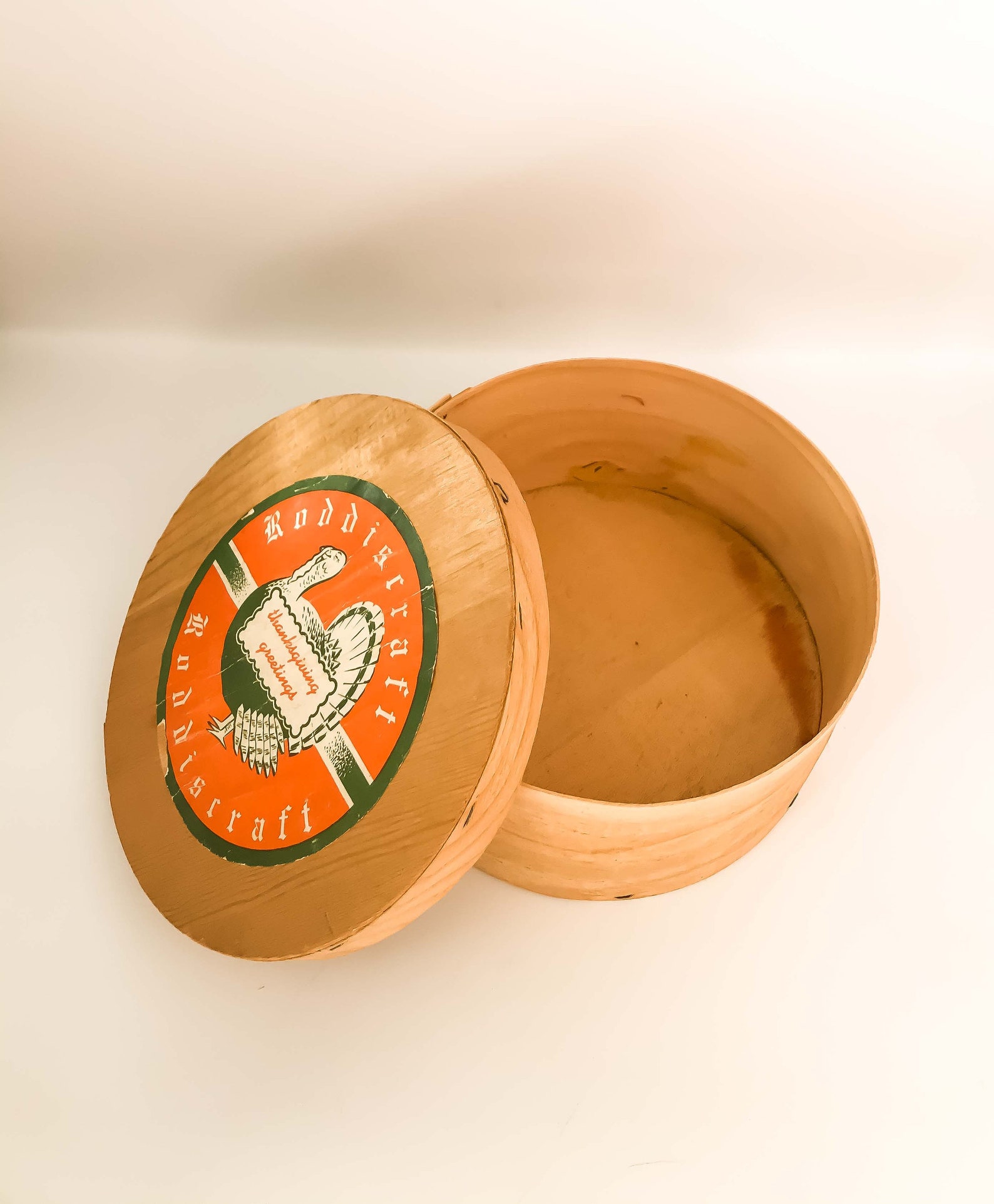 Vintage Wooden Round CHEESE BOX with Lid Rustic Farmhouse Etsy