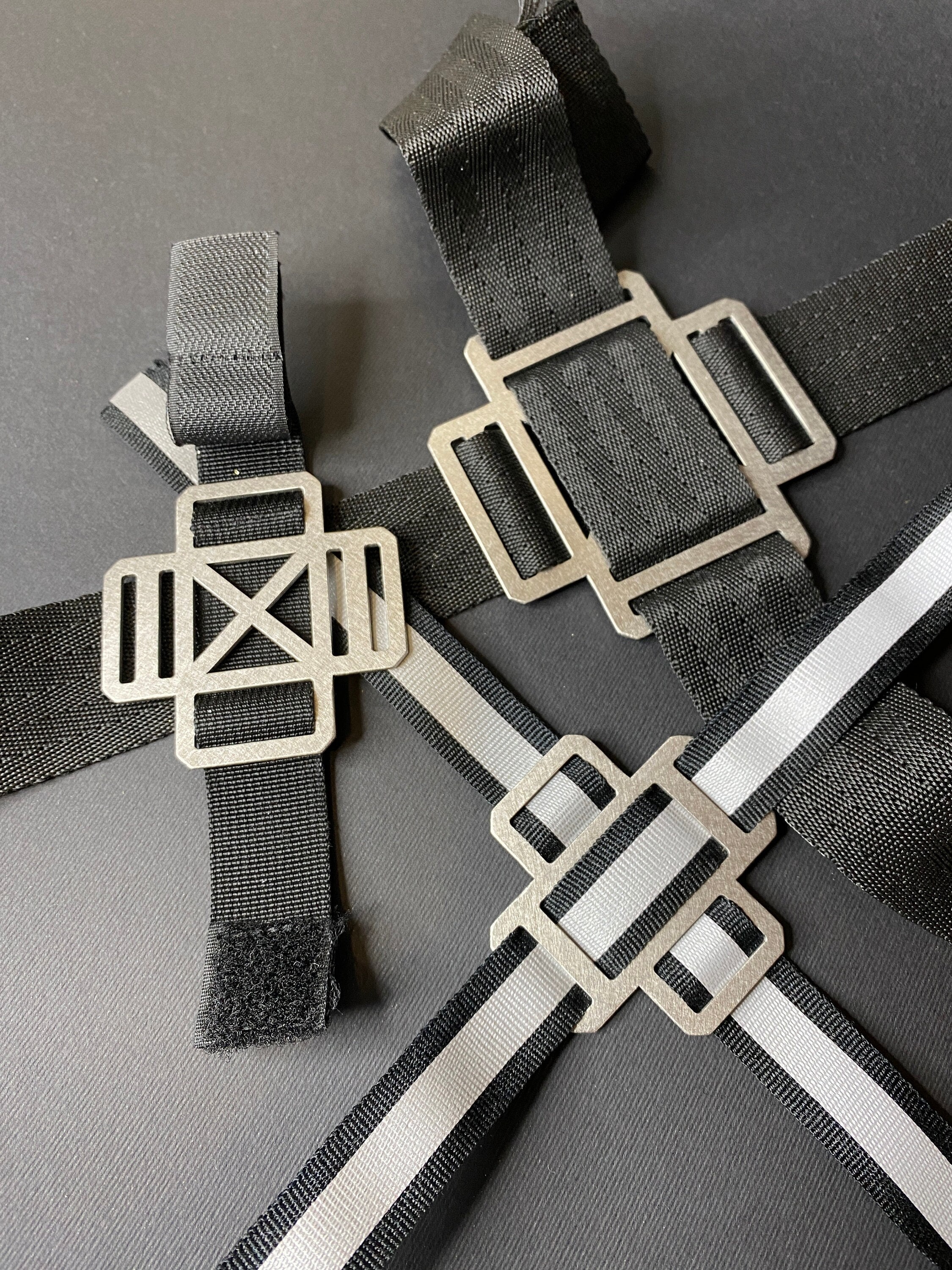 white christmas dresses Silver Square Titanium Brown Belt by Nickel Smart(R)