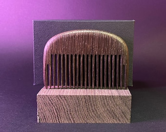 Hair and beard comb made from 1800 year old mortared bog oak. Natural antistatic comb. Scalp and hair growth massager. A gift for a friend