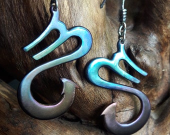 Titanium Designer Scorpio Zodiac Earrings.  Zodiac earrings. Designer jewelry.