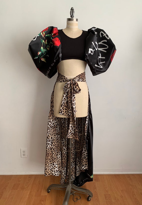 Giant Puff Sleeve Dress Eclectic Dress Designer Dress Puff Etsy