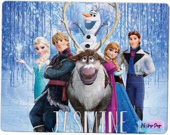 frozen wooden puzzle set