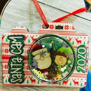 Santa cam ornament