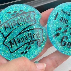 Mischief managed Car Coasters, wizard map coasters