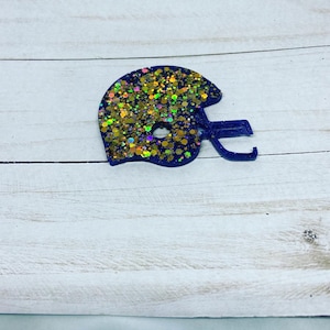Football helmet keychain or bag charm