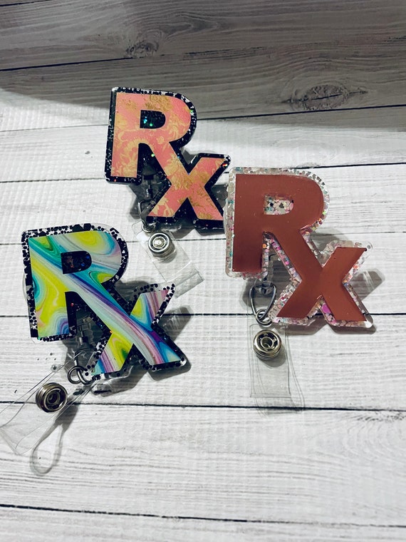 Buy RX Badge Reel, Pharmacy Id Holder, Pharmacy Badge Reel Online