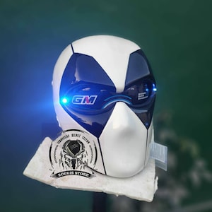 Helmet Custom Deadpool Motorcycle Black White Chopper Bobber  Approved DOT & ECE