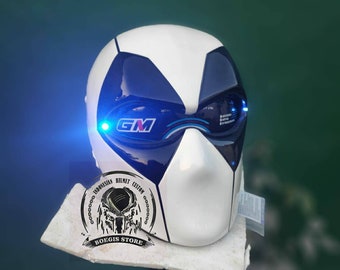 Motorcycle Helmet Custom Deadpool White Black Chopper Bobber  Approved DOT & ECE