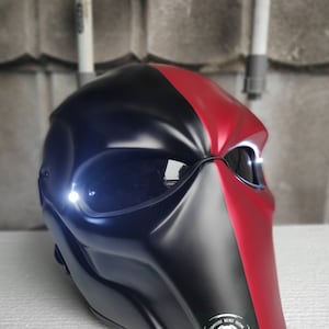 Custom Helmet Deathstroke Character Black Maroon Chopper Bobber Approved DOT & ECE