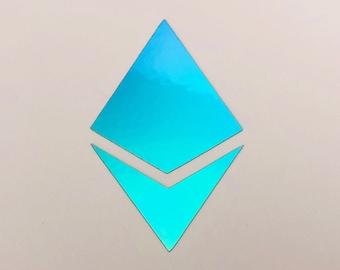 Ethereum ETH Bitcoin Crypto Cryptocurrency Wallet Decal / Olografica Ethereum Wallet Criptovaluta / BTC / ETH Decal per telefono laptop auto