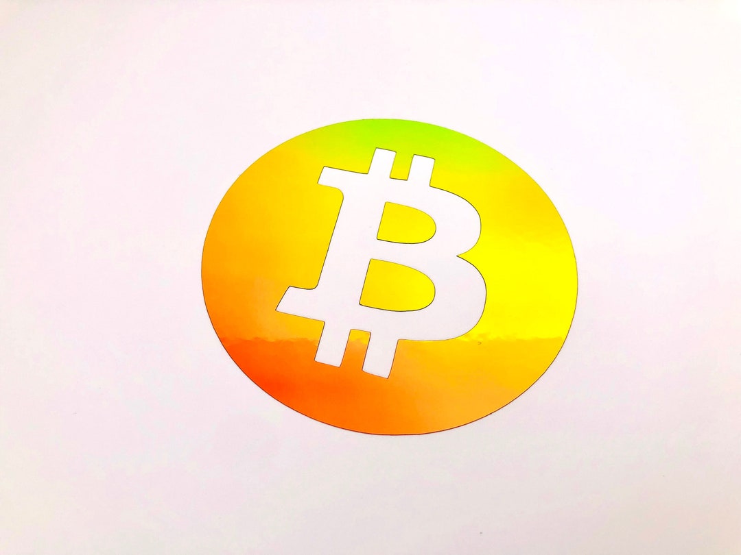 BTC Bitcoin Crypto Cryptocurrency Wallet Decal Olografica