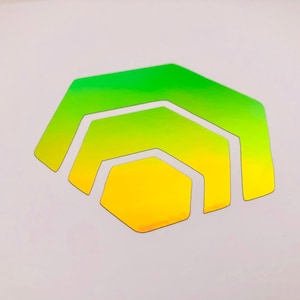 HEX Coin Crypto Cryptocurrency Bitcoin Decal | Holographic Hex Cryptocurrency | HEX btc Bitcoin SV Decal for Car Laptop Phone image 2