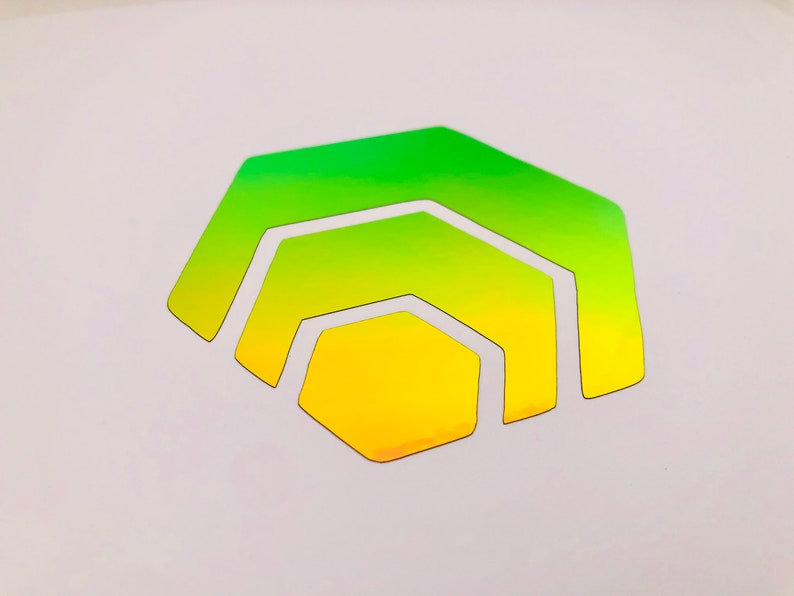 HEX Coin Crypto Cryptocurrency Bitcoin Decal | Holographic Hex Cryptocurrency | HEX btc Bitcoin SV Decal for Car Laptop Phone image 2