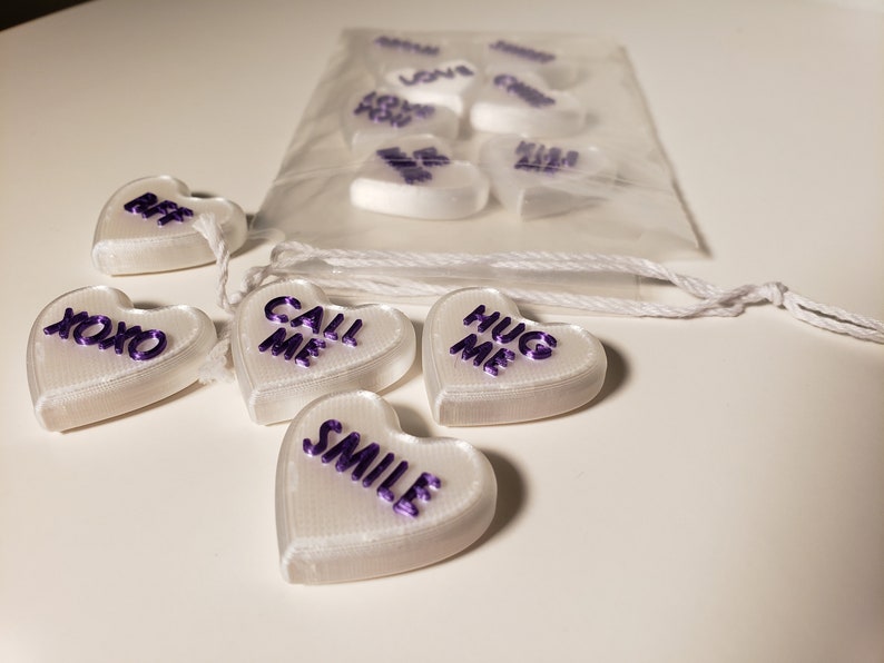 Bag of 12 One Dozen Hearts Fridge Magnets