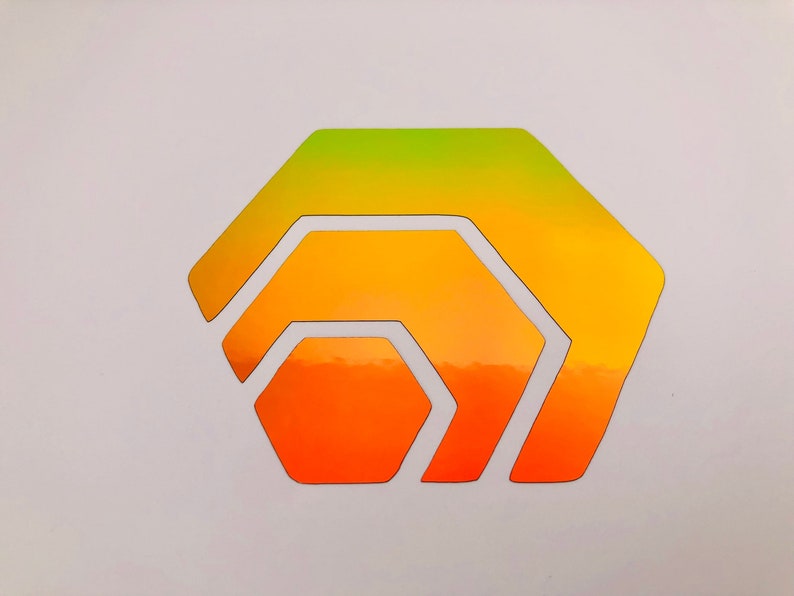May include: A stylized orange, yellow, and green hexagon logo with three concentric hexagons.