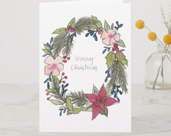 Feliz Corona de Navidad Impresión de descargas digitales de vacaciones ? png, pdf, ai, svg, jpeg, eps
