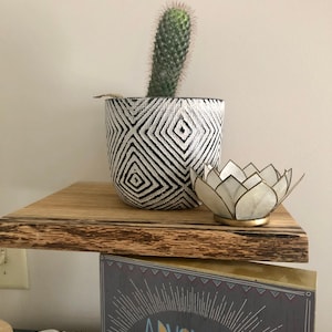 Live Edge Red Oak Floating Shelf