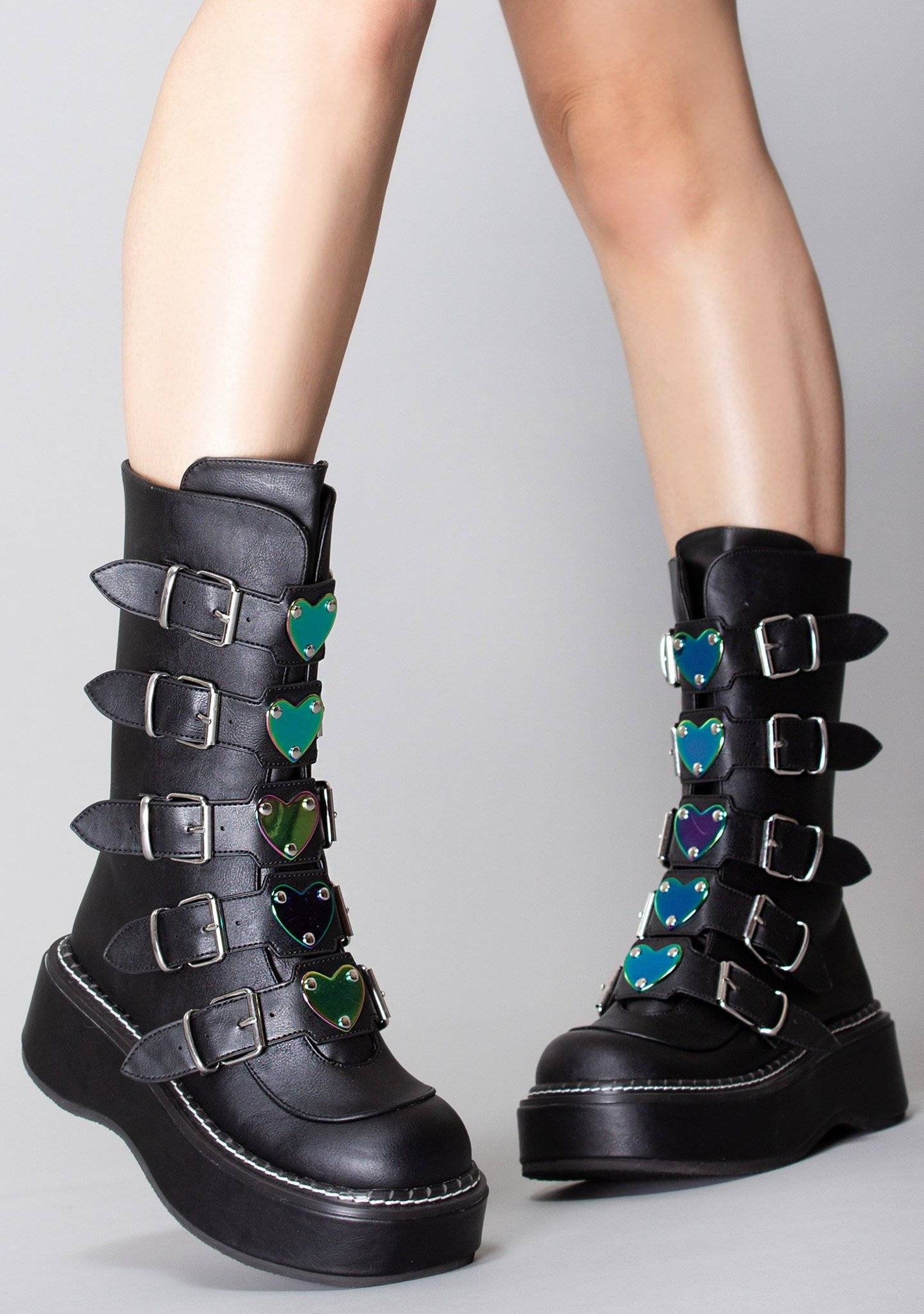 women's demonia emily 330 platform mid calf boot stores
