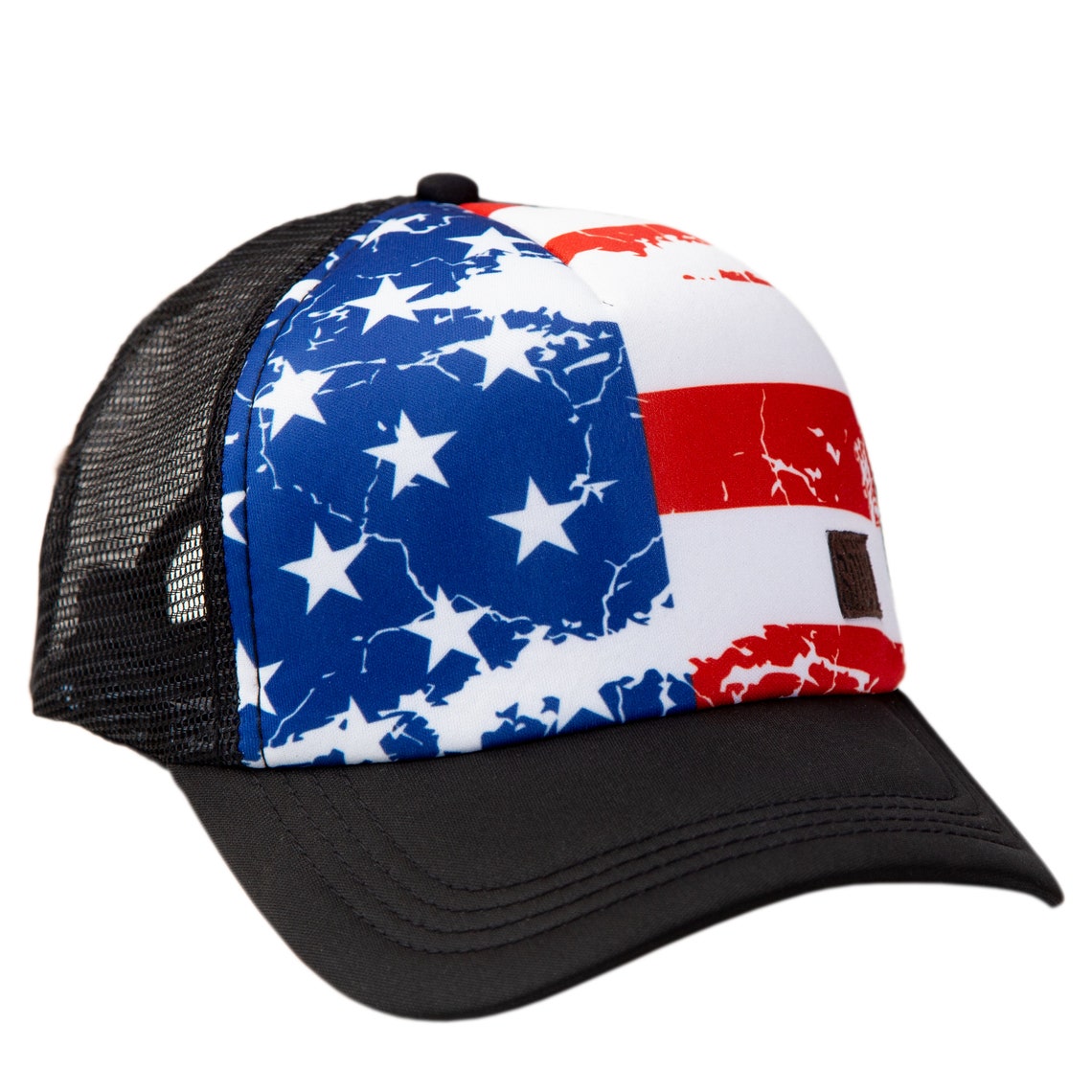 Foam Mesh Photo Snapback Trucker Hat Distressed USA Flag - Etsy