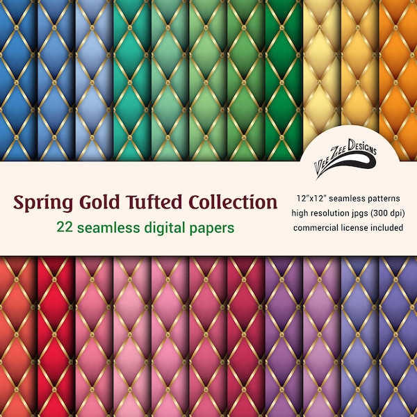 Rainbow tufted digital paper Commercial use Seamless sublimation pattern background Luxury glam gold spring color scrapbook bundle pack