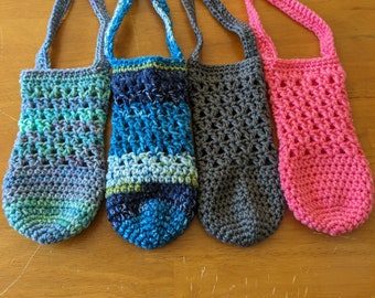 Crochet water bottle carrier