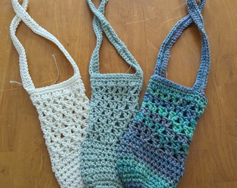 Crochet water bottle carrier