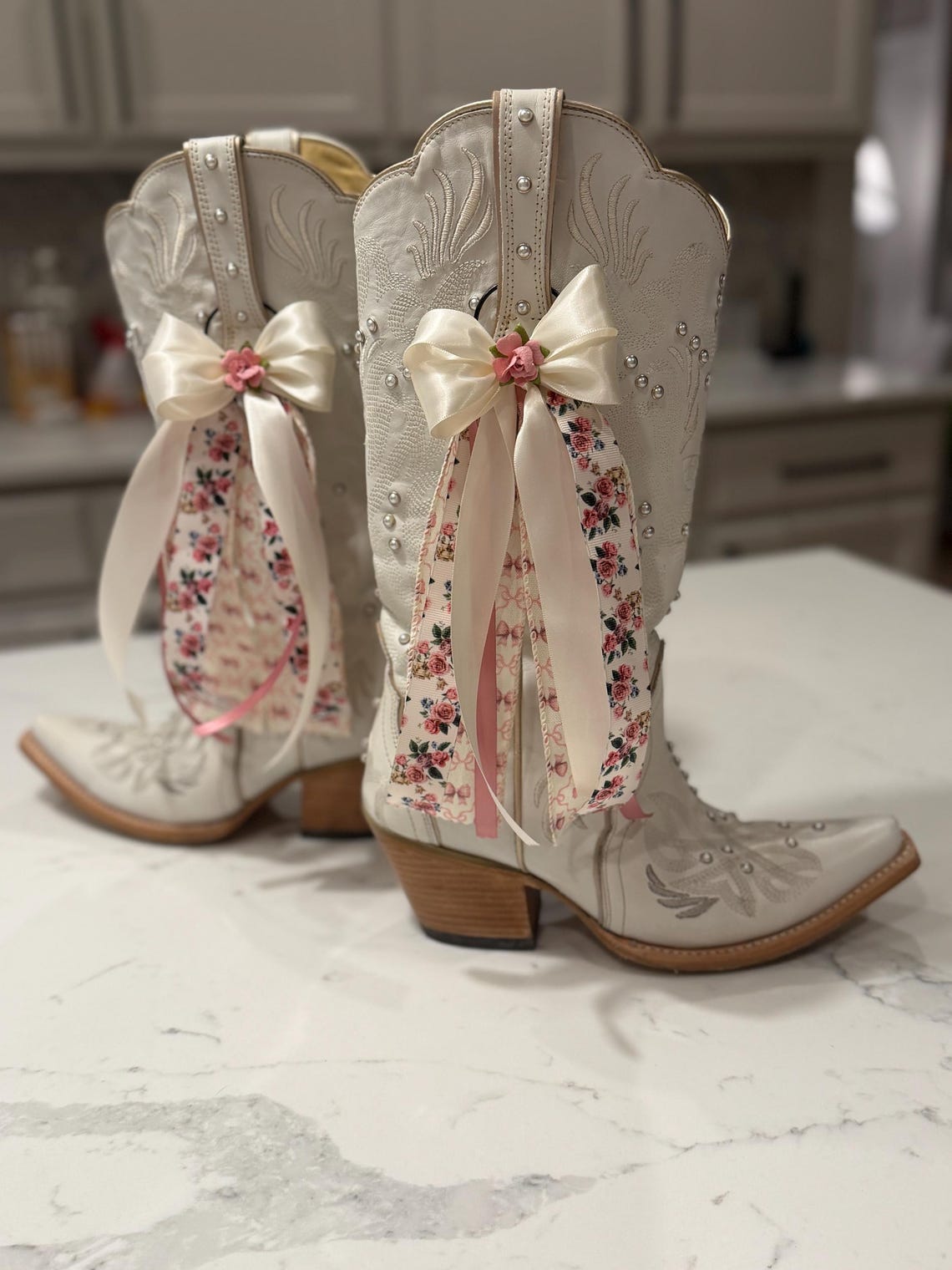 Boot Bows Display Floral Boot Bows: Dress up Your Boots, Pair - Etsy
