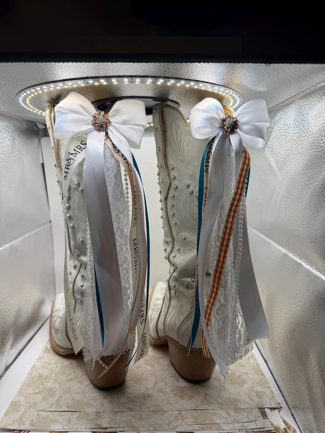 Boot Bows Display Custom Boot Bows: Dress up Your Boots, Pair - Etsy