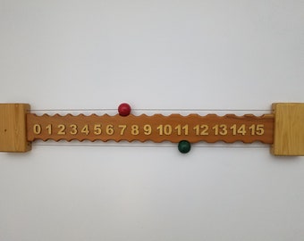 Bocce Ball Scoreboard Numbered 0-15, Horizontal Design, Indoor/Outdoor, by All Things Bocce