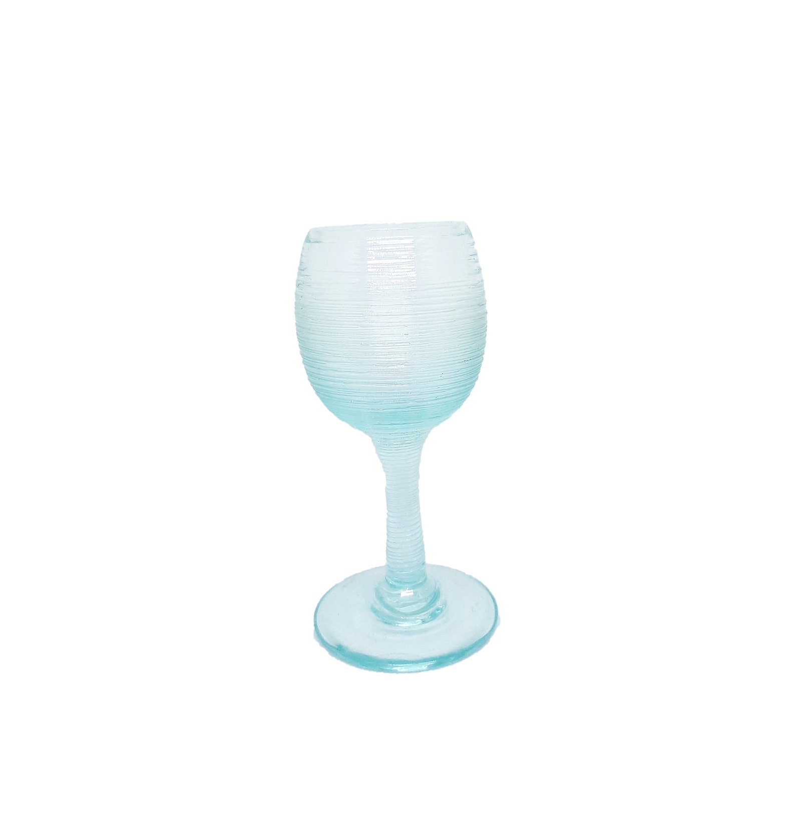 Hand Blown Wine Glass: Spool Texture Reclaimed Glass, Bali Art - Etsy