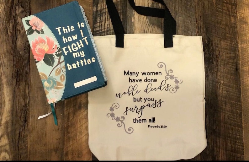 Proverbs 31 Tote Scripture Tote Bag Bible Study Tote | Etsy