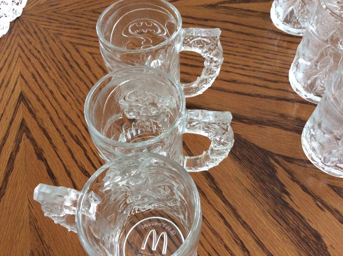 McDonalds Batman Forever Glasses. Etsy