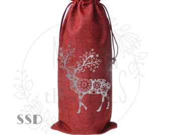 Reindeer | Snowflake | Christmas | Wine Bag | Hostess Gift