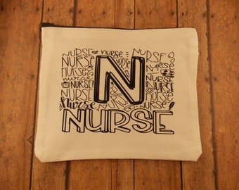 Nurse Canvas Pouches with Zipper