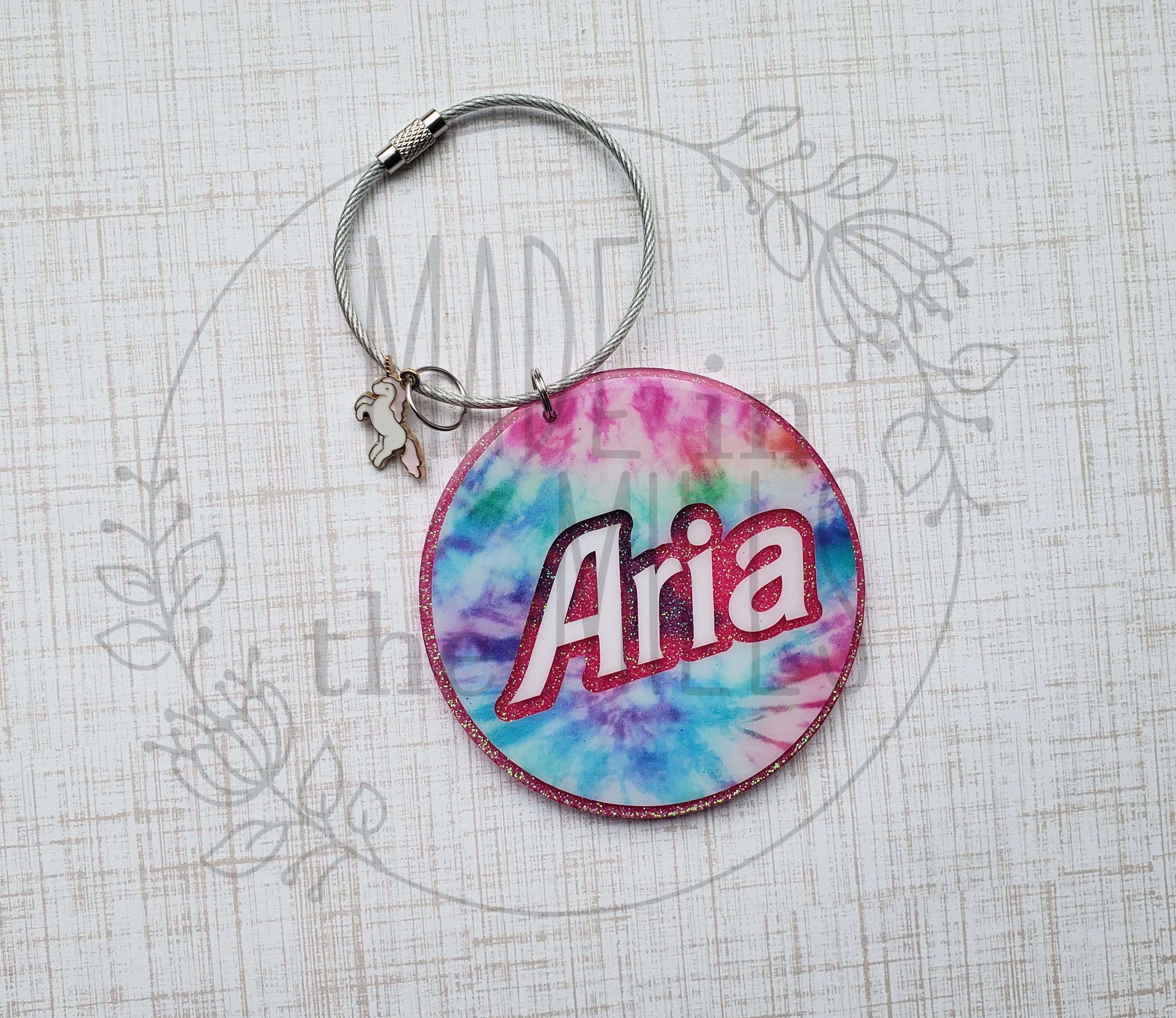 Circle Name Bag Tags Etsy