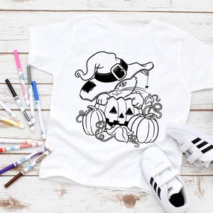 Halloween Cat | coloring book shirt | Toddler | Youth | T-shirt