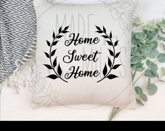 Home Sweet Home | everyday pillow | White Polyester Pillow Cover | Pillow Cover