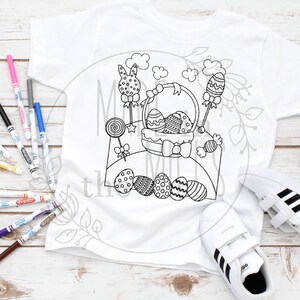 Easter Basket | Easter | coloring book shirt | Toddler | Youth | T-shirt