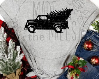 Truck with Tree | Christmas | Winter | T-shirt